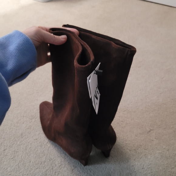 Zara Heeled Suede Mid-Calf Boots (size 7) - Picture 7 of 7